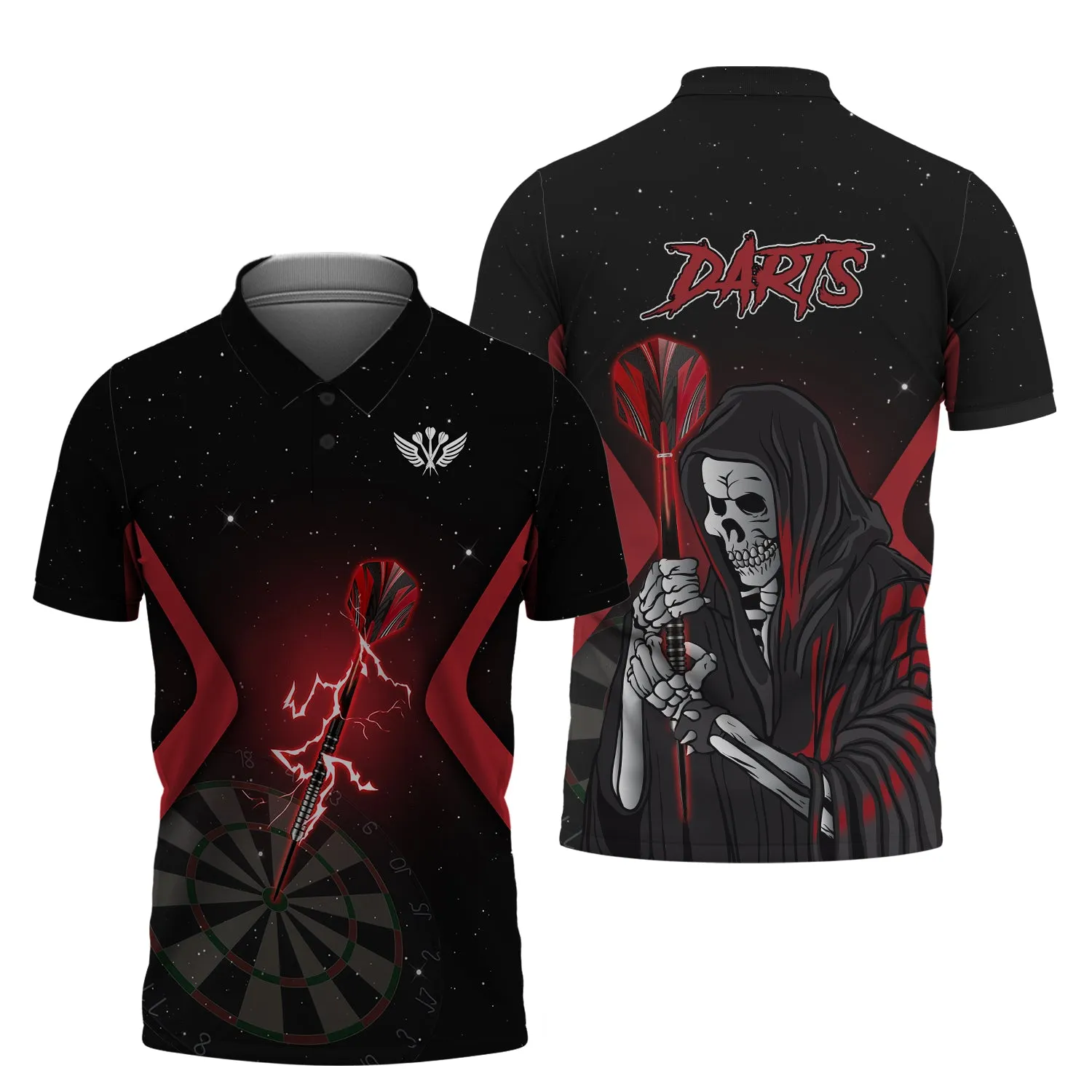 Darts Skeleton 3D Printed Shirts