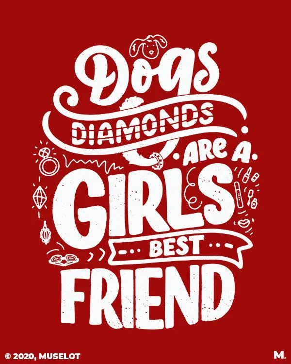 Dogs and diamonds printed t shirts