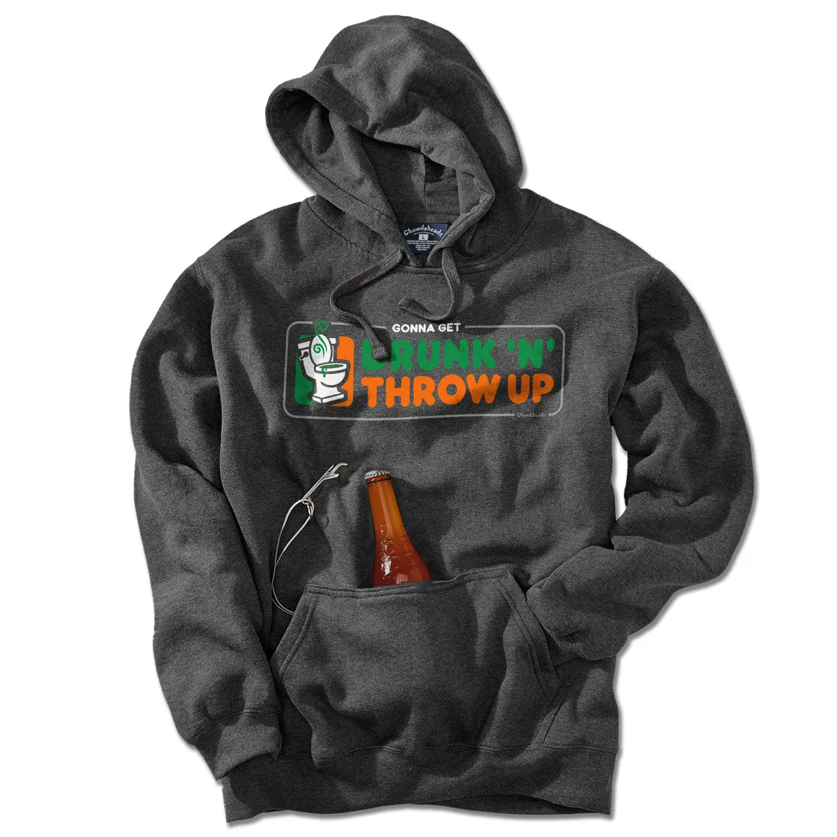 Drunk 'N' Throw Up St. Paddy's Day Tailgater Hoodie
