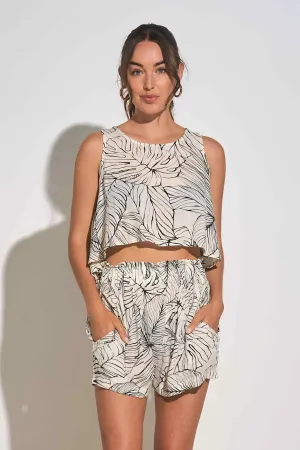Eli Flowy Top {Natural Black Tropics}