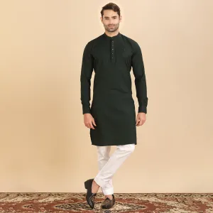Emerald Elegance Stylish Green Kurta for Men