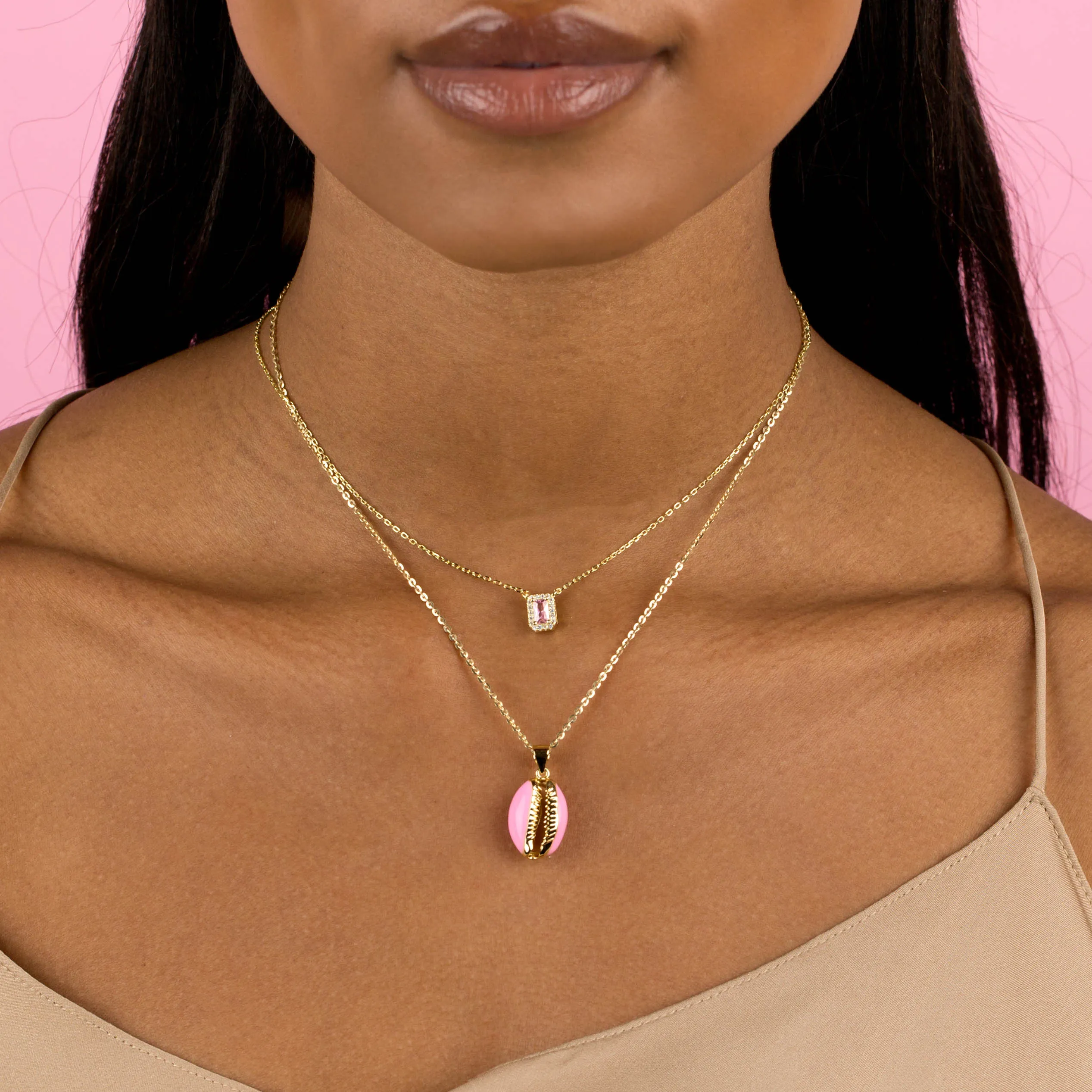 Enamel Seashell Necklace
