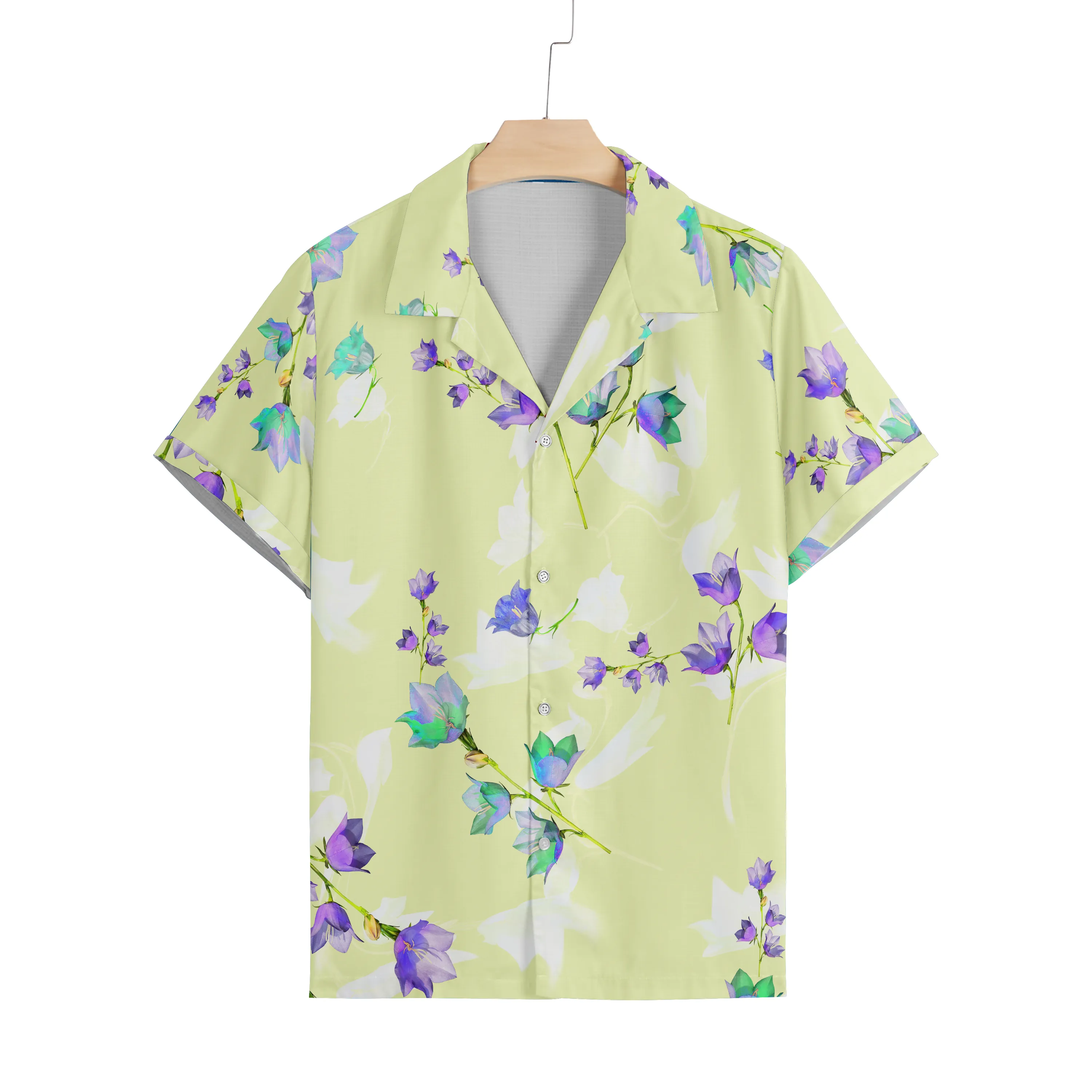 FLAMINGO PRINTED ALOHA SHIRT
