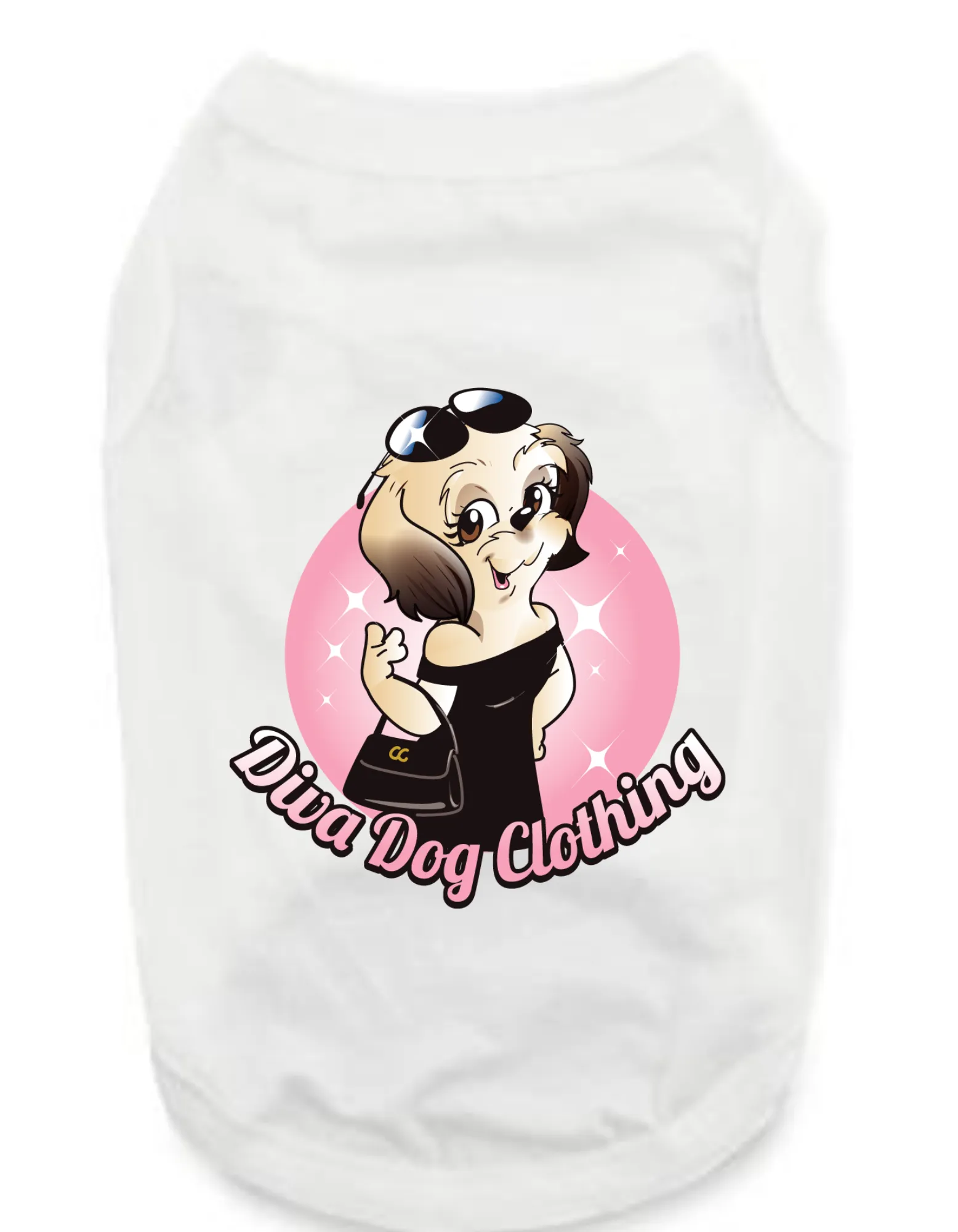 Funny Graphic Dog T- Shirt: Diva Dog