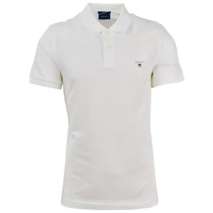 Gant Original Slim Fit Pique Golfer White