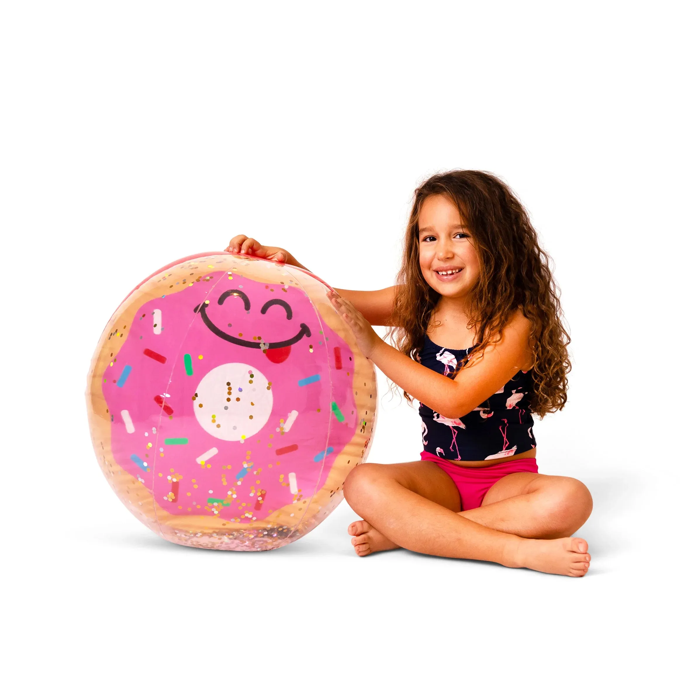Giant Sparkly Beach Ball - Donut