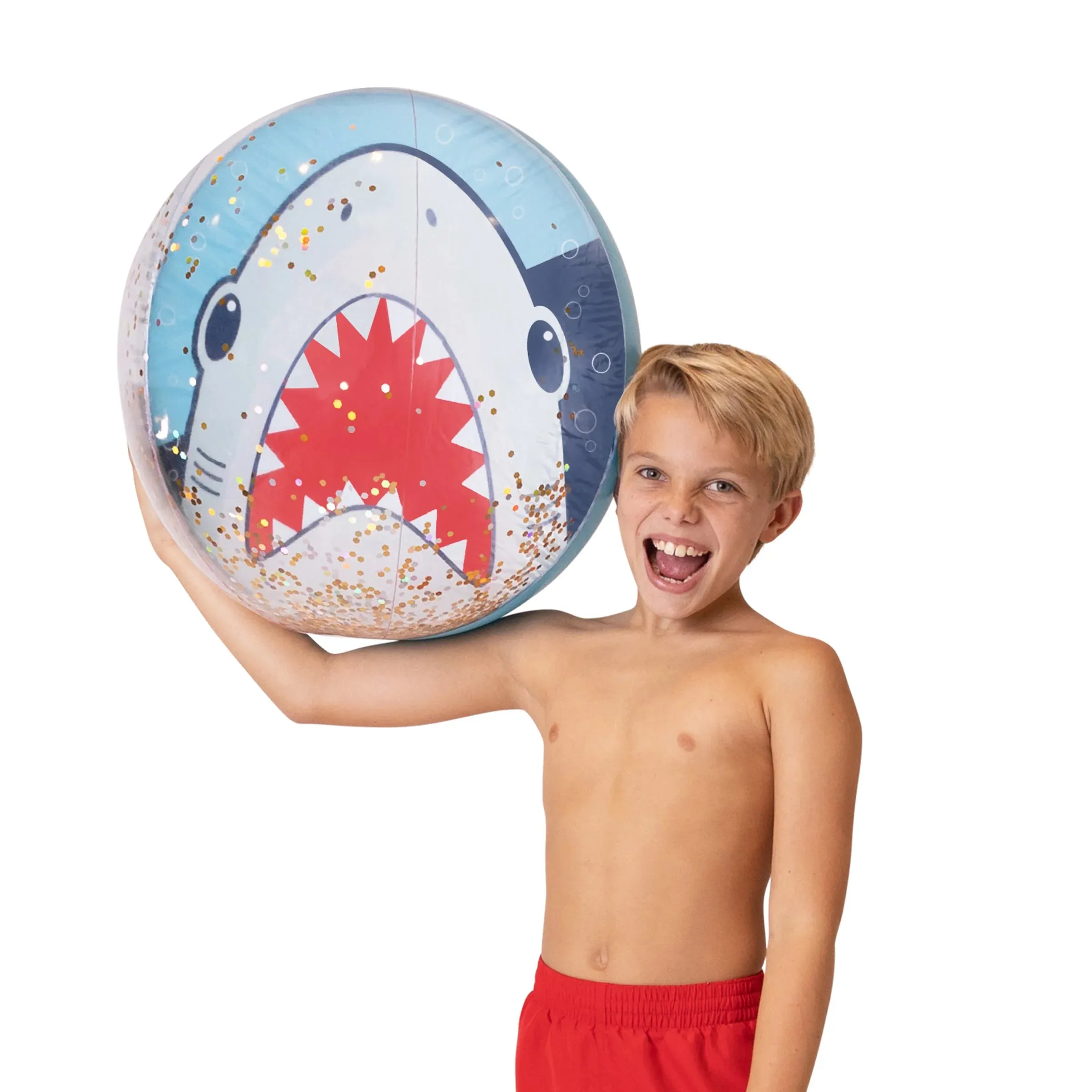 Giant Sparkly Beach Ball - Shark
