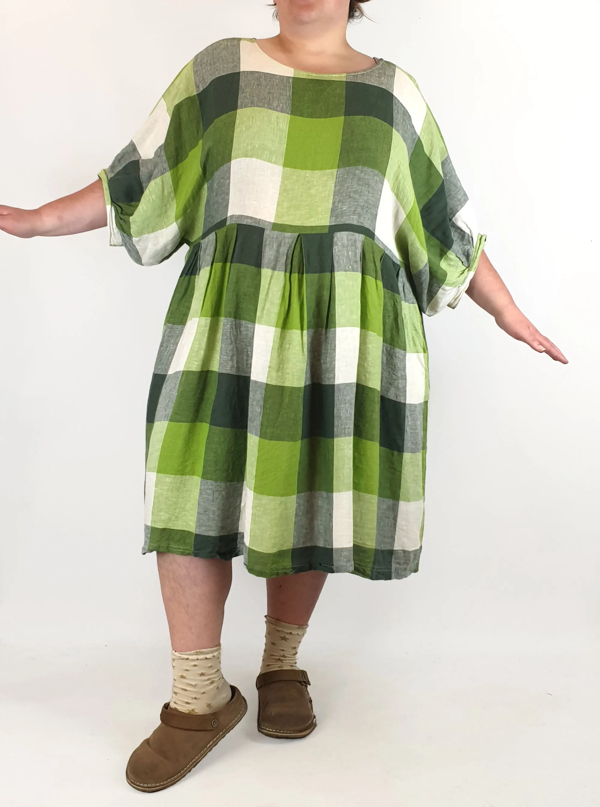 Gorman green linen dress size 20 (from 2023)