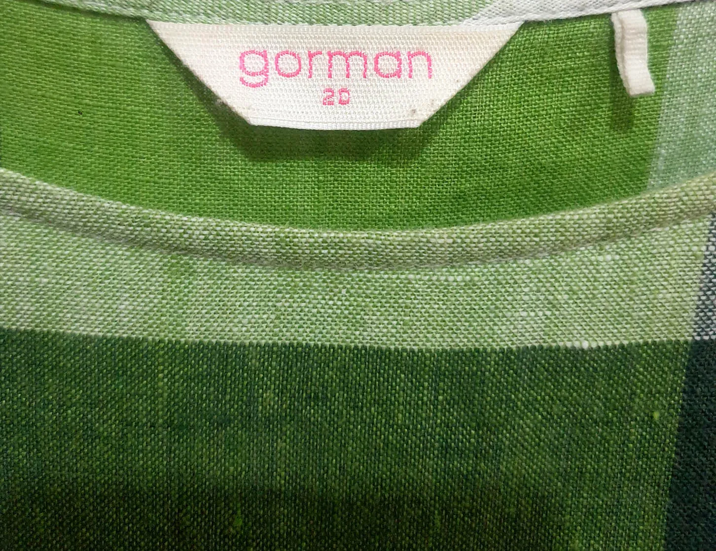 Gorman green linen dress size 20 (from 2023)