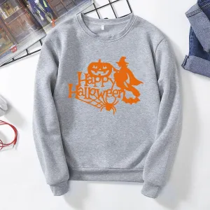 Graphic long Sleeve Shirts Happy Hallowen