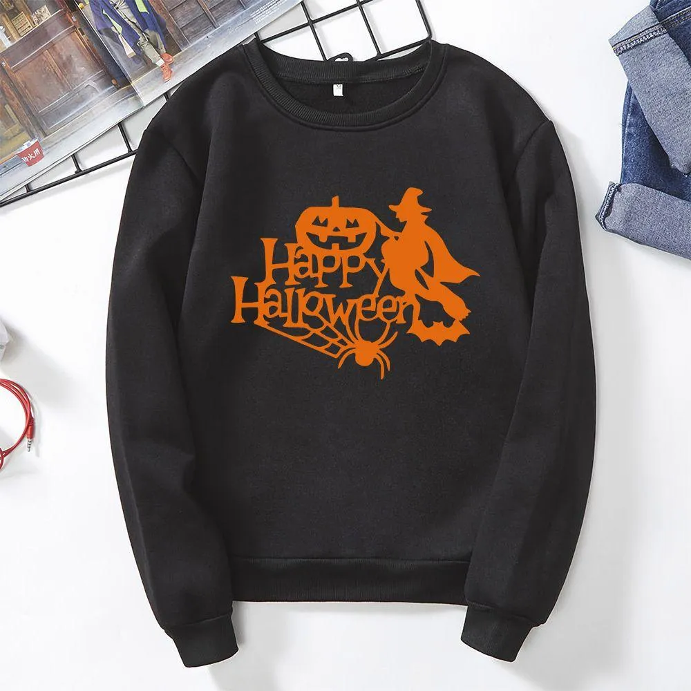 Graphic long Sleeve Shirts Happy Hallowen