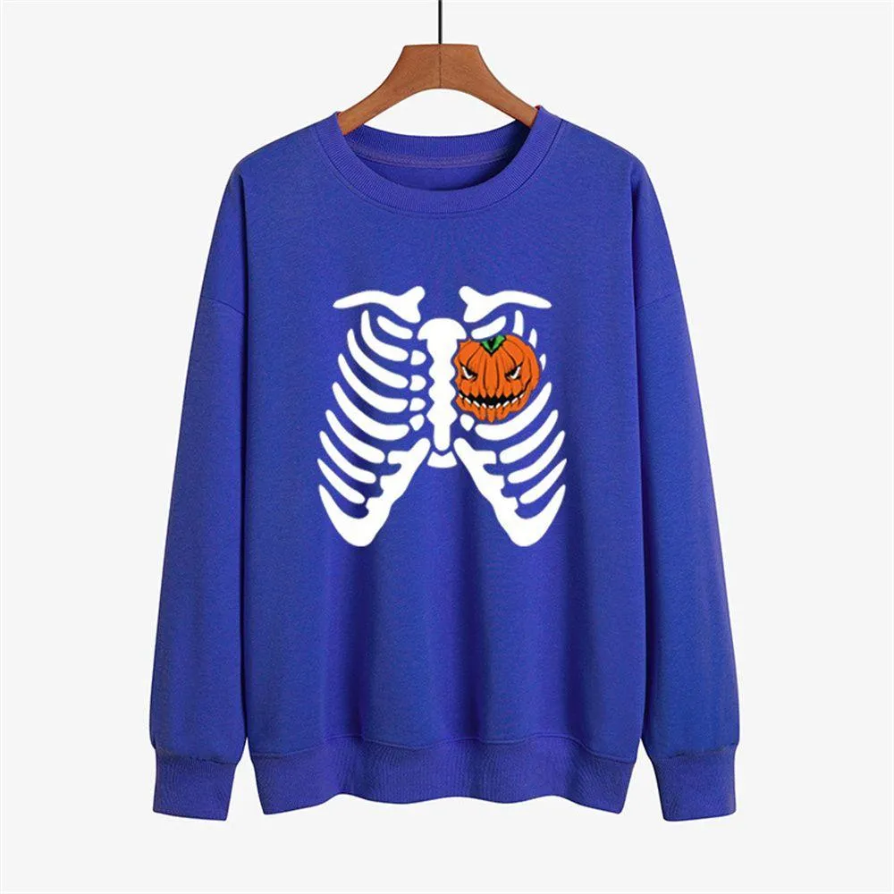 Graphic long Sleeve Shirts Ribs And Pumpkins