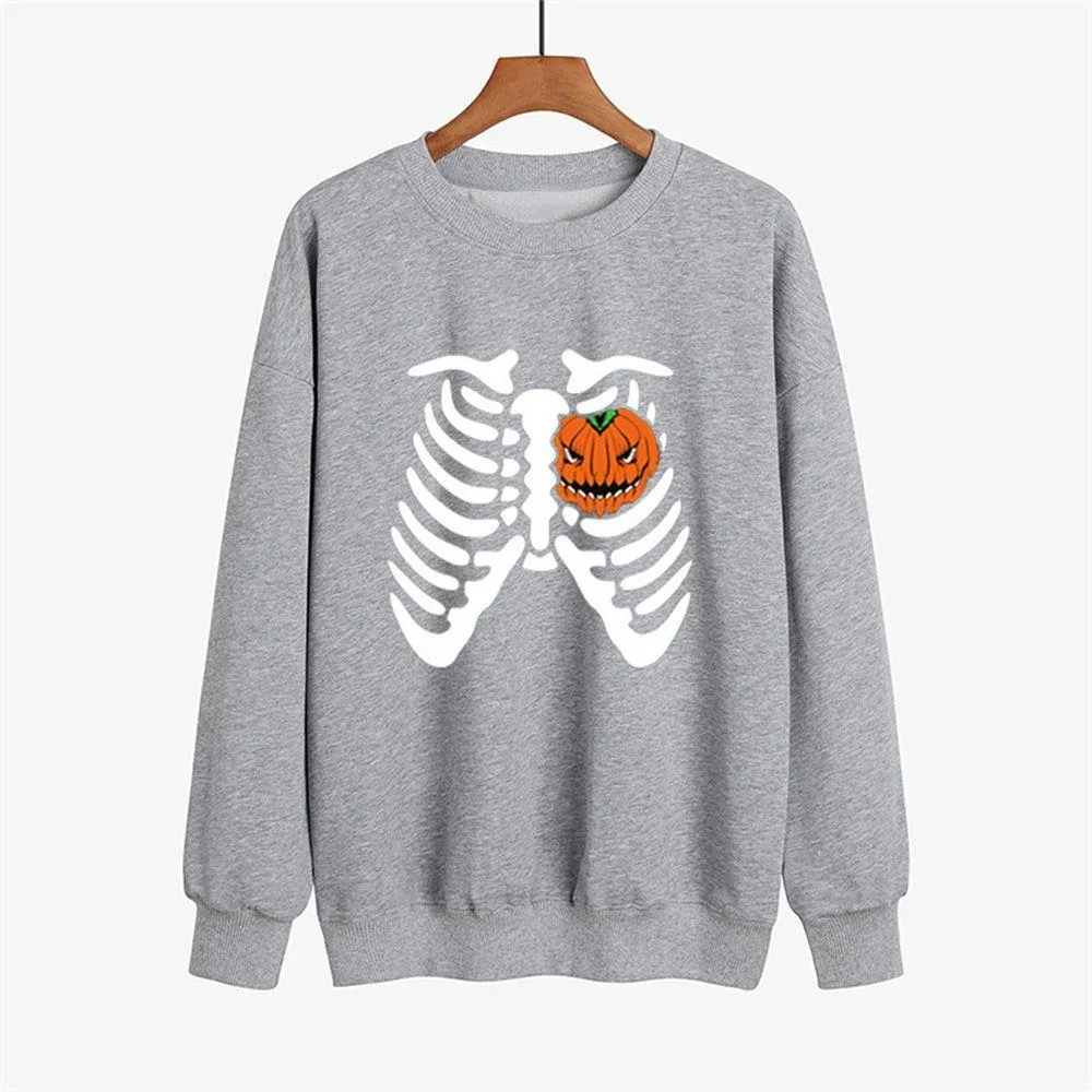 Graphic long Sleeve Shirts Ribs And Pumpkins