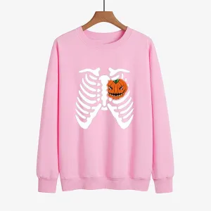 Graphic long Sleeve Shirts Ribs And Pumpkins