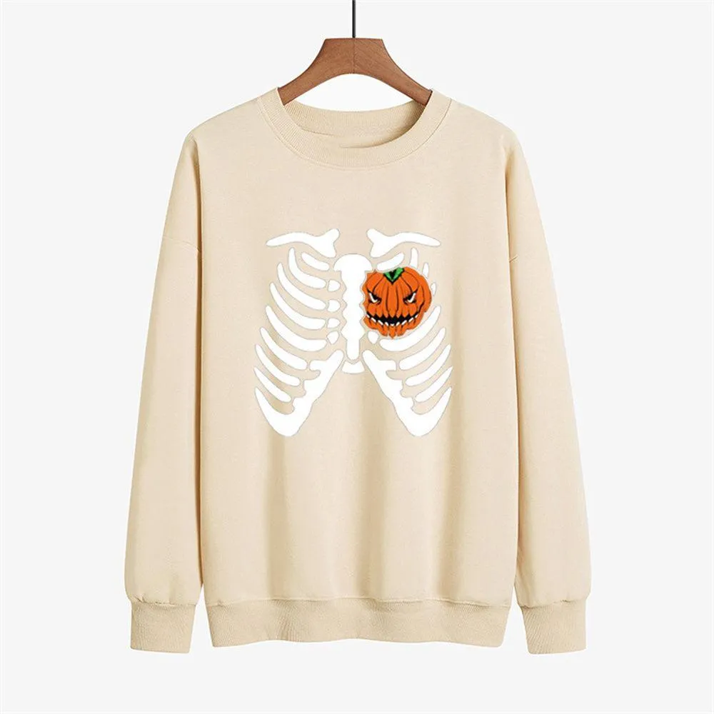 Graphic long Sleeve Shirts Ribs And Pumpkins