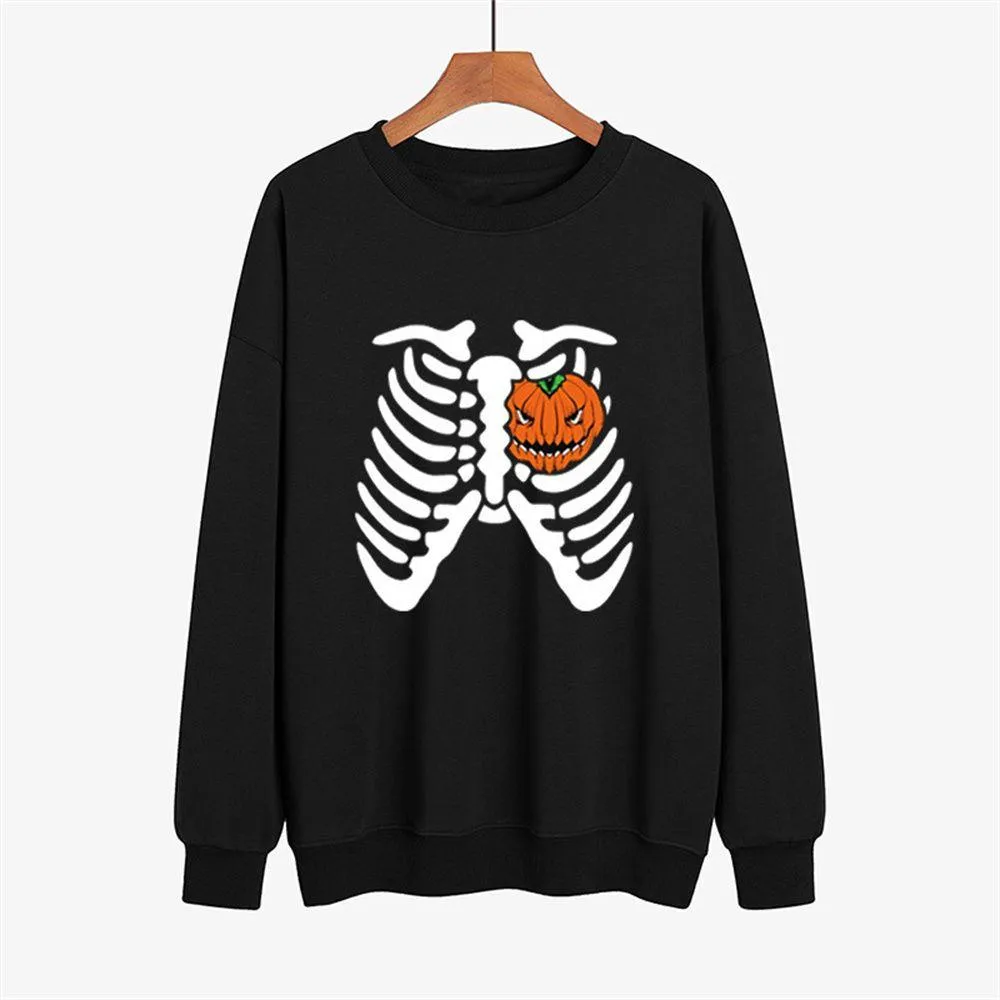 Graphic long Sleeve Shirts Ribs And Pumpkins