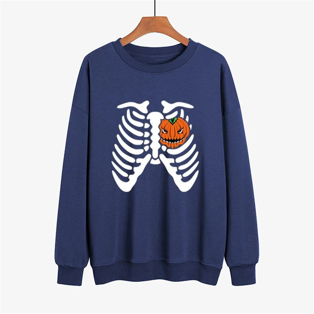 Graphic long Sleeve Shirts Ribs And Pumpkins