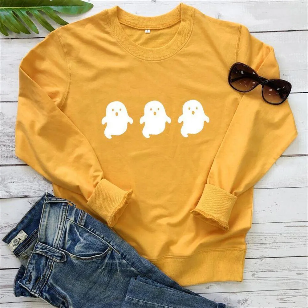 Graphic long Sleeve Shirts Three Ghosts
