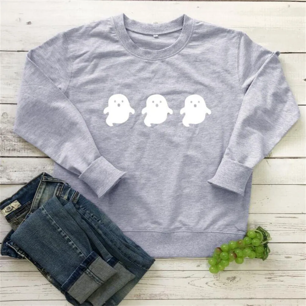Graphic long Sleeve Shirts Three Ghosts