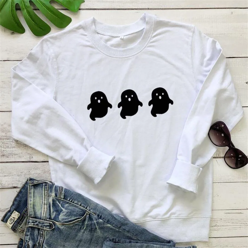 Graphic long Sleeve Shirts Three Ghosts