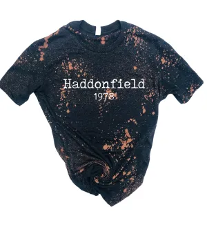 Haddonfield Shirt | Halloween Bleached Tee | Unisex Crew