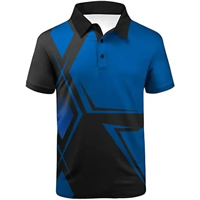 Hawaiian men's polo shirt clothing 3D printing simple casual polo shirt summer short sleeve custom polo shirt oversized t-shirt