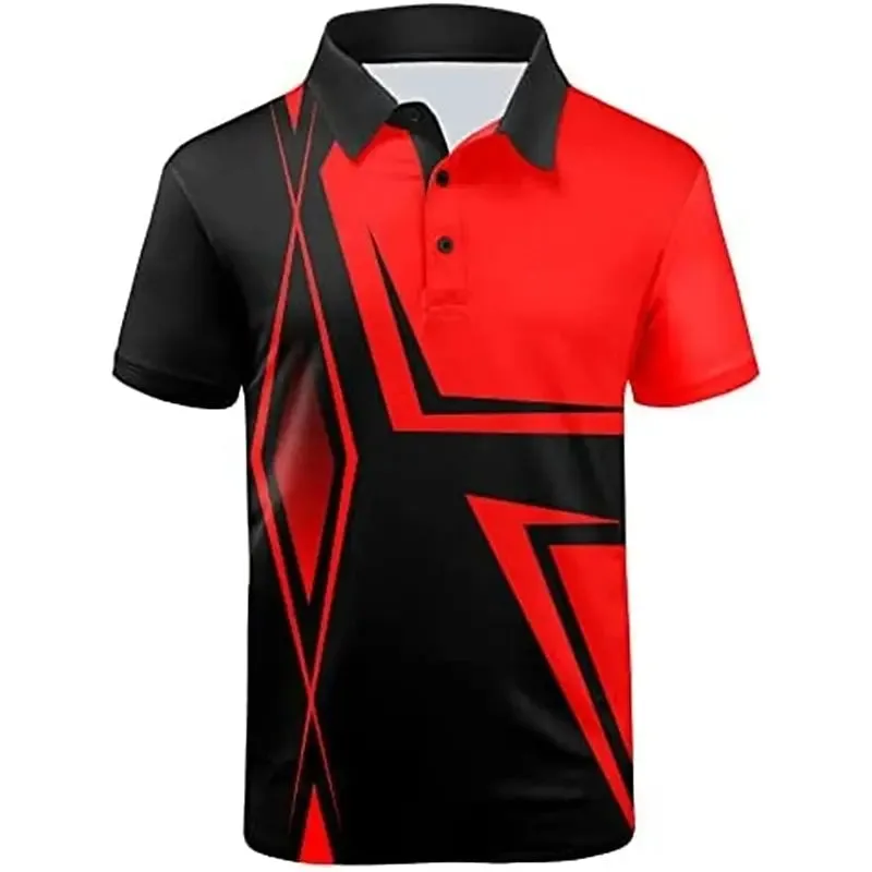 Hawaiian men's polo shirt clothing 3D printing simple casual polo shirt summer short sleeve custom polo shirt oversized t-shirt