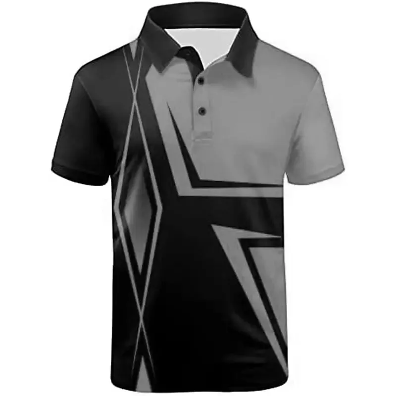 Hawaiian men's polo shirt clothing 3D printing simple casual polo shirt summer short sleeve custom polo shirt oversized t-shirt