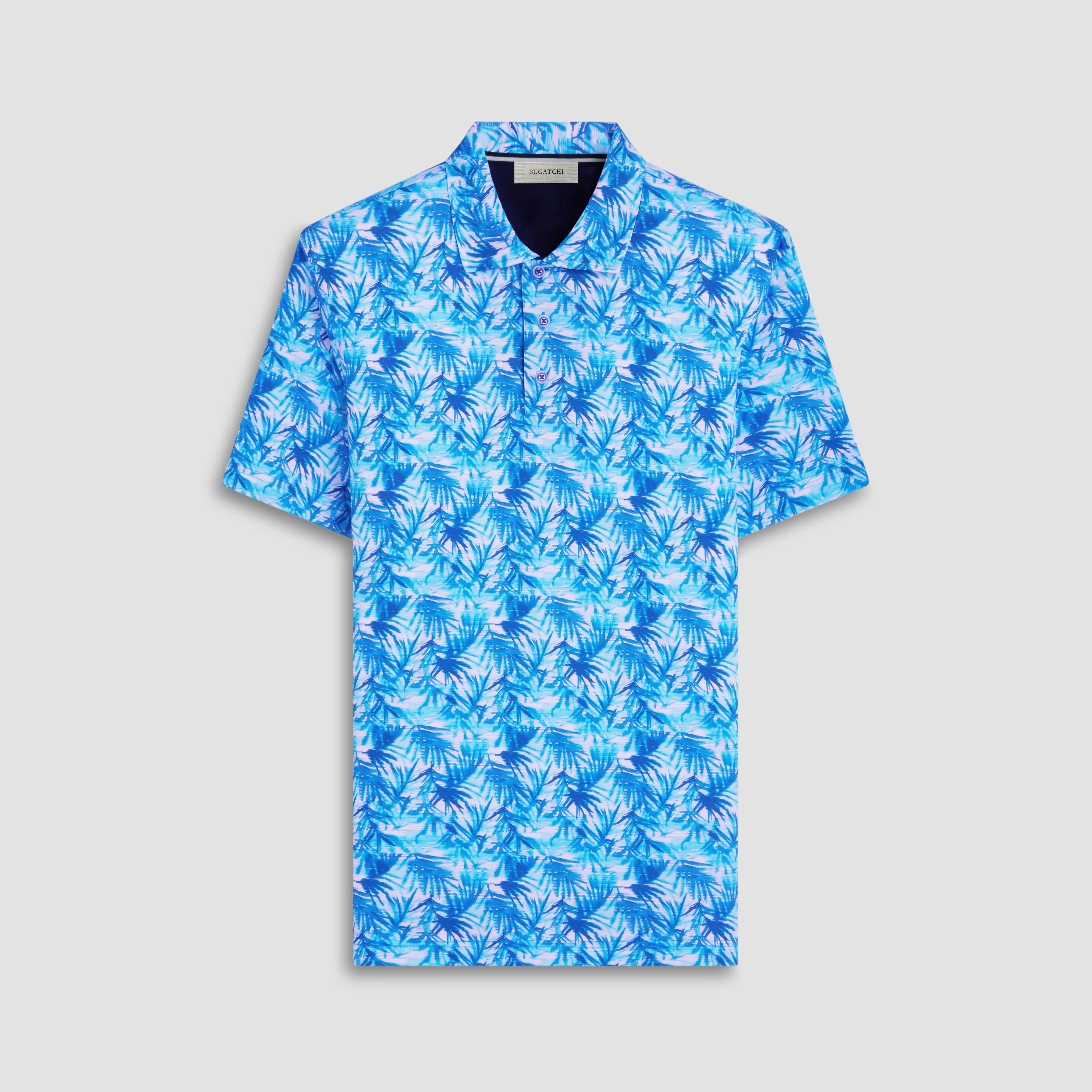 Hendrix Leaf Print Polo Shirt
