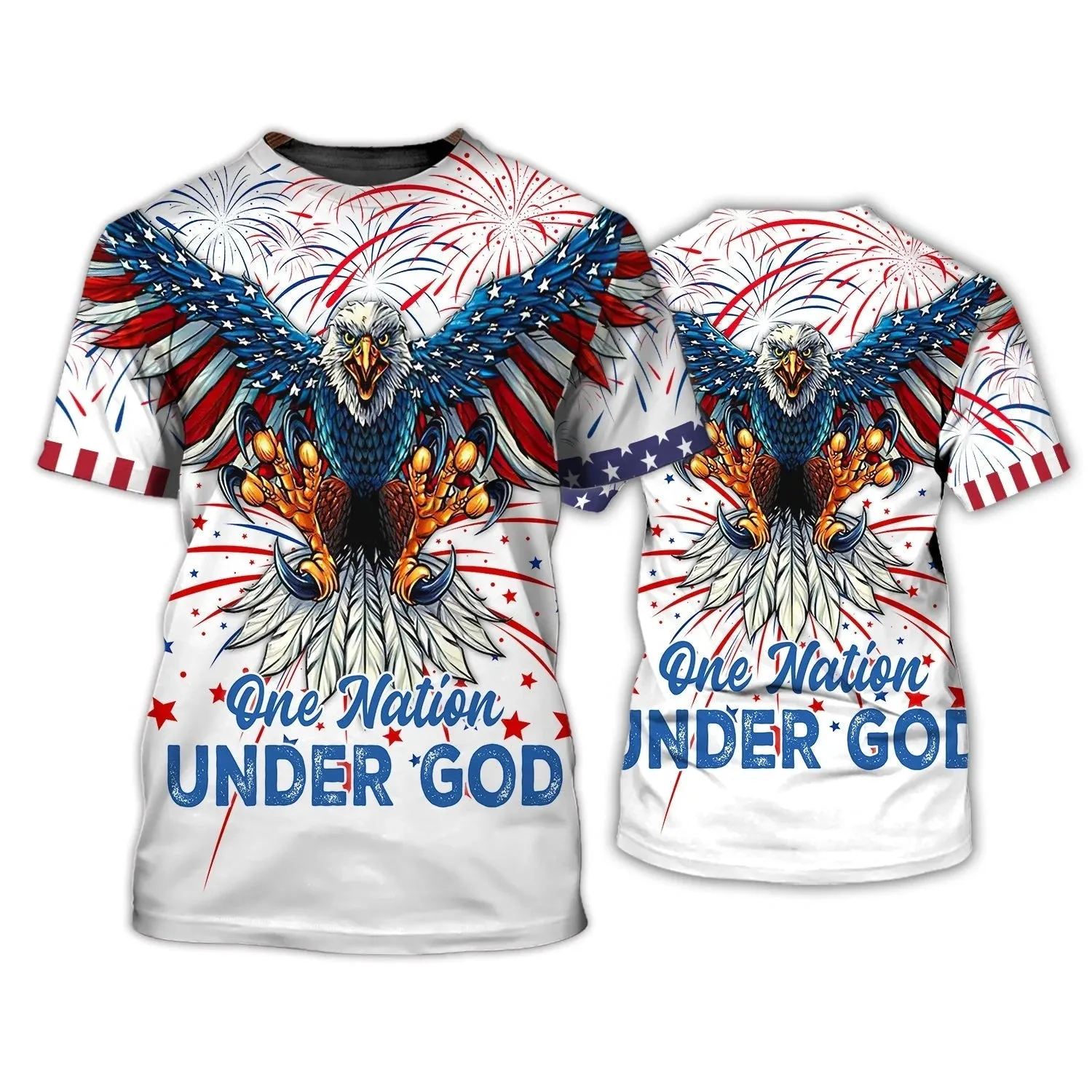 Independence Day Is Coming Ealge One Nation Under God 3D Full Print