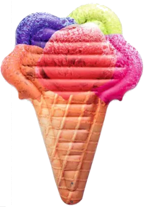 Inflatables and Floats Bestway  Sherbert Icecream Cone 74" x 51" Lounge