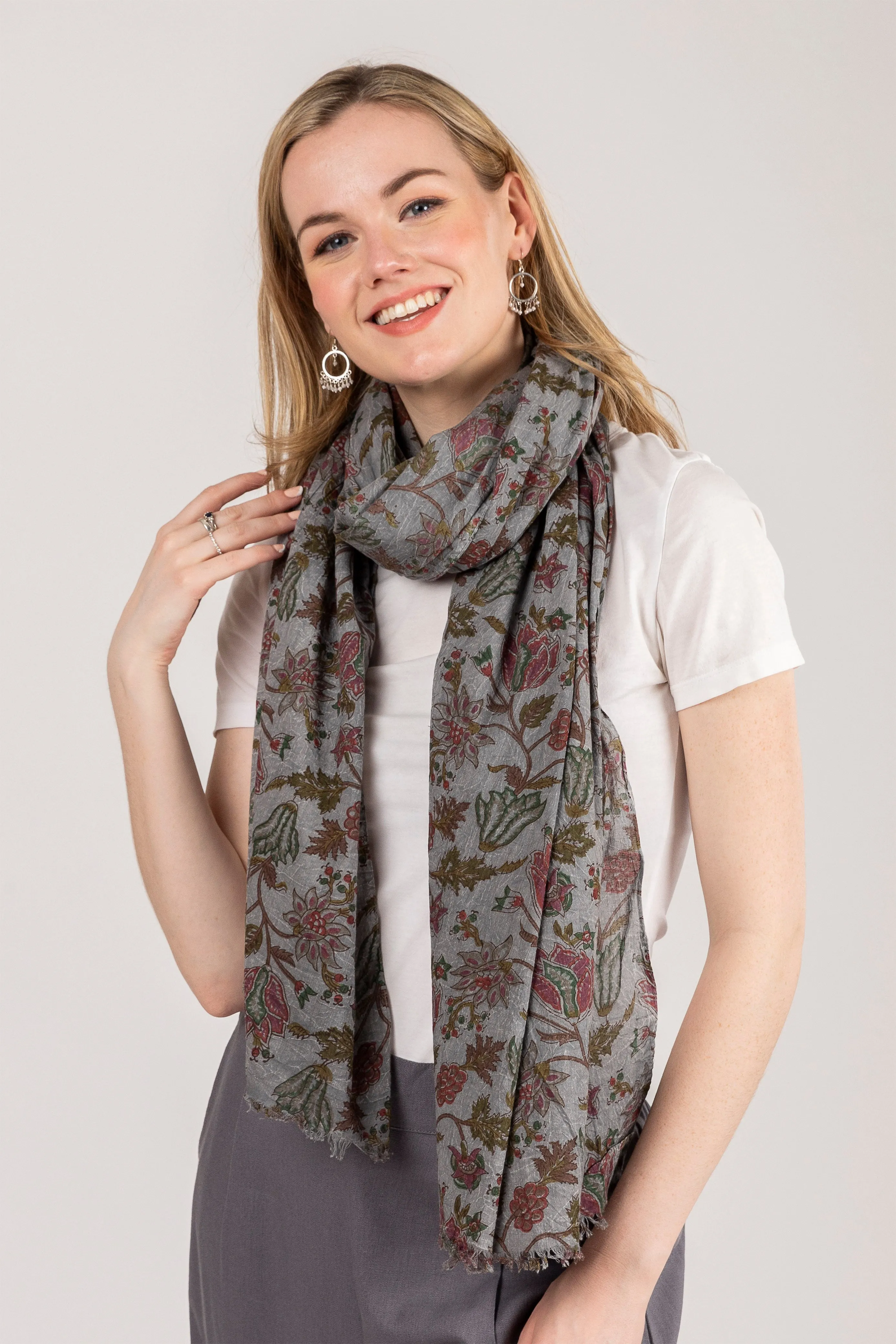 Jacobean Cotton Scarf.