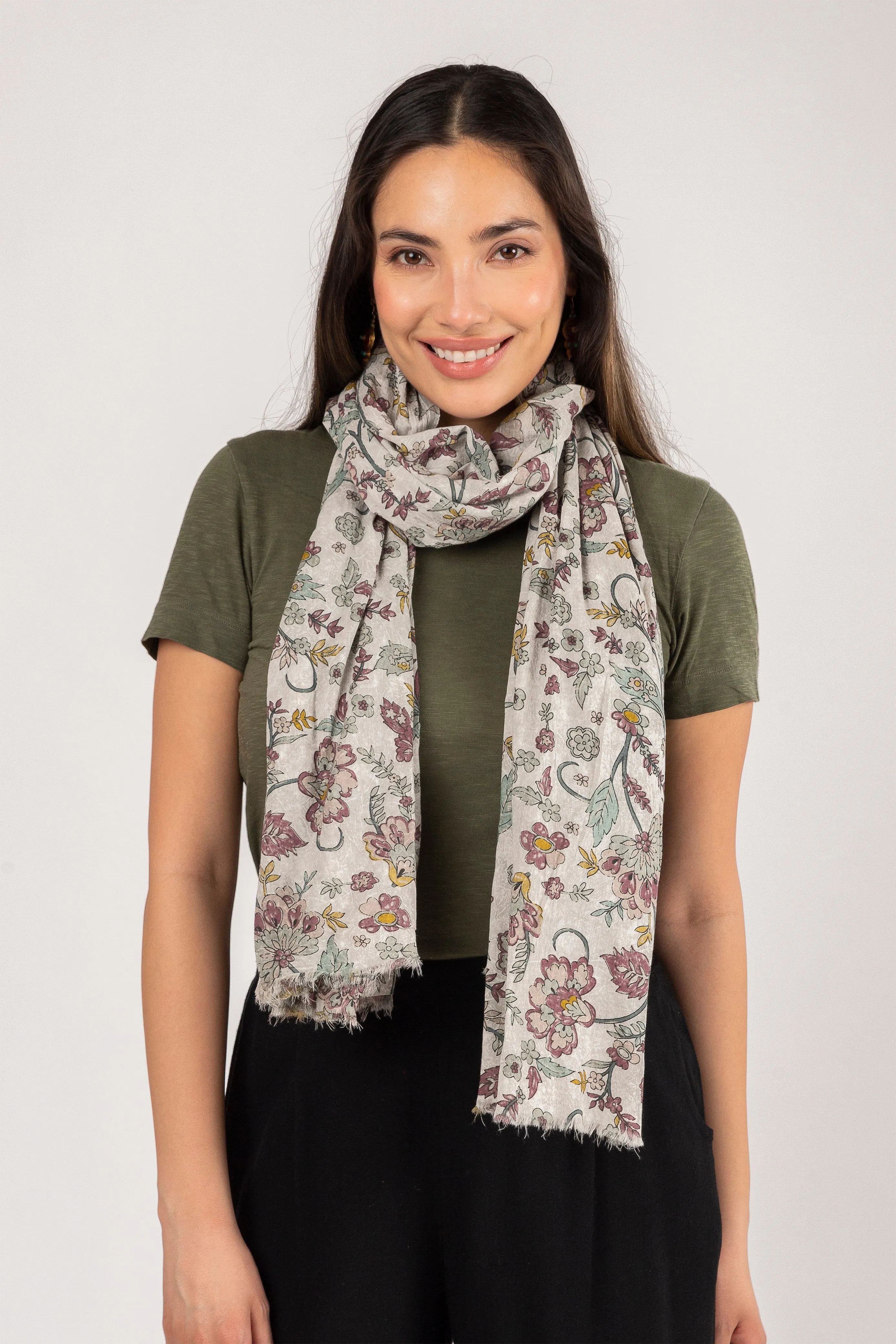 Jacobean Cotton Scarf.