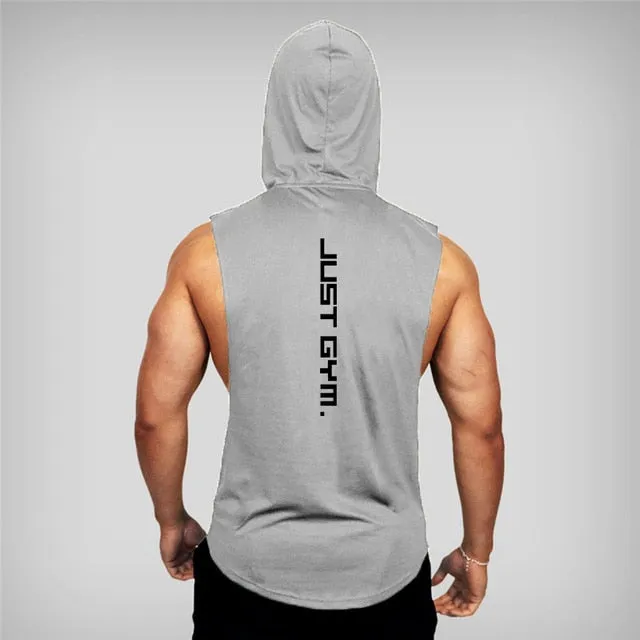 JUST GYM SLEEVELESS TANKS & HOODIES
