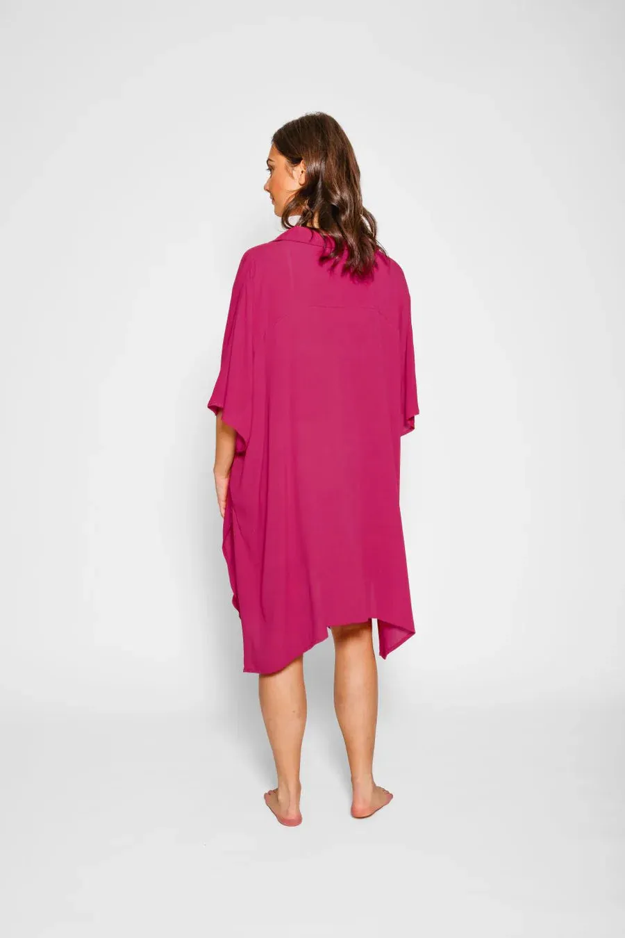 KOY RESORT- WOMEN'S MIAMI BIG SHIRT BUTTON UP COVER UP