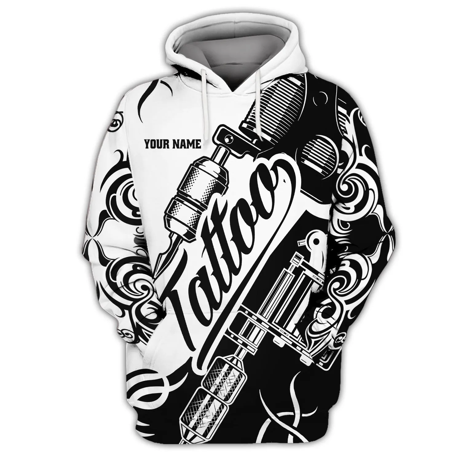 Latest Tattoo Artist Shop Personalized Name 3D Hoodie, 3D Zipper Hoodie