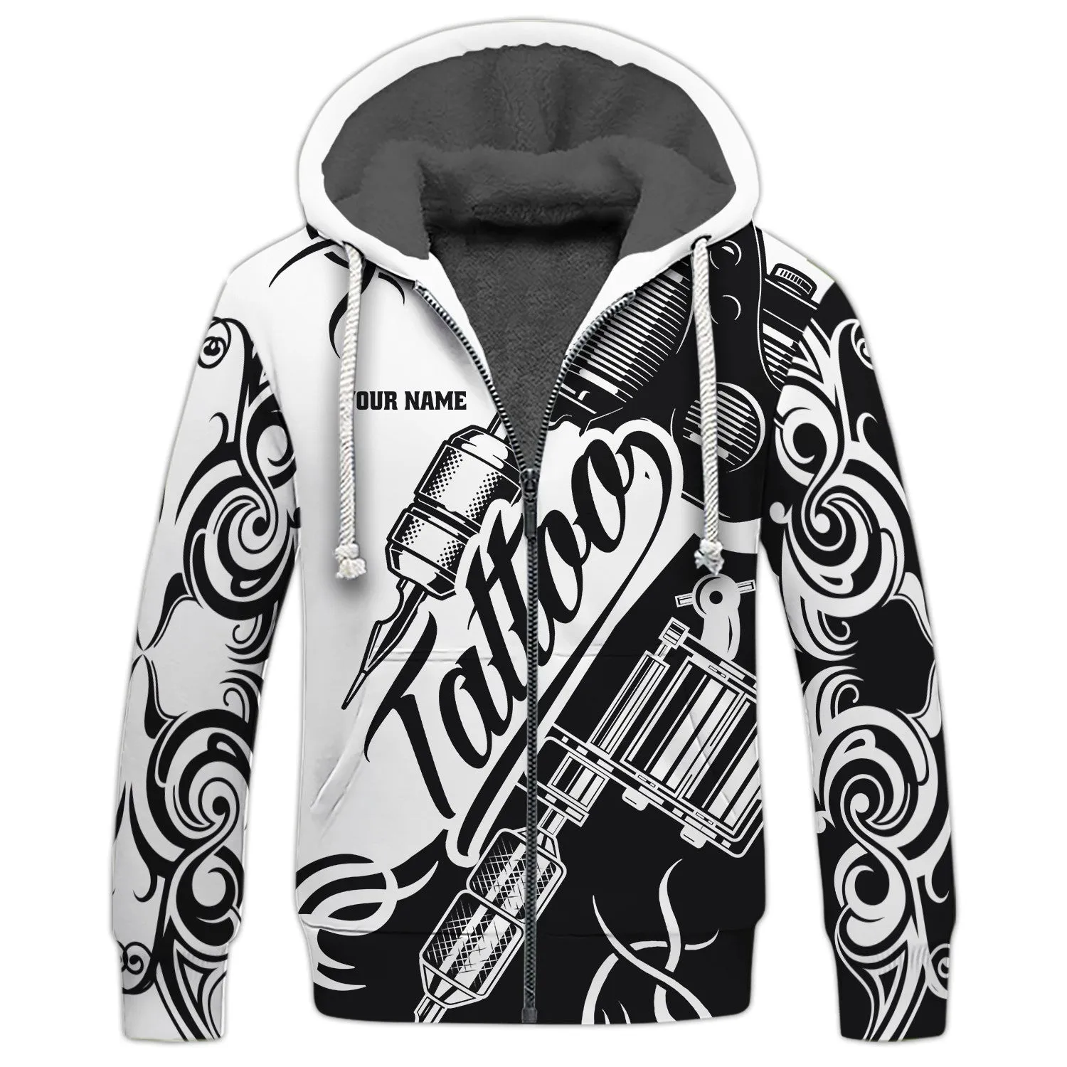 Latest Tattoo Artist Shop Personalized Name 3D Hoodie, 3D Zipper Hoodie