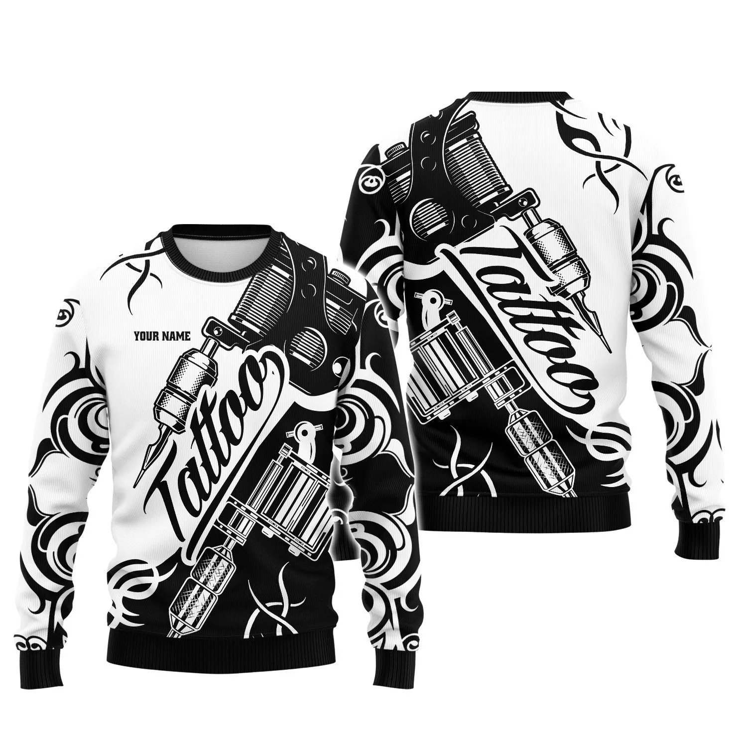 Latest Tattoo Artist Shop Personalized Name 3D Hoodie, 3D Zipper Hoodie