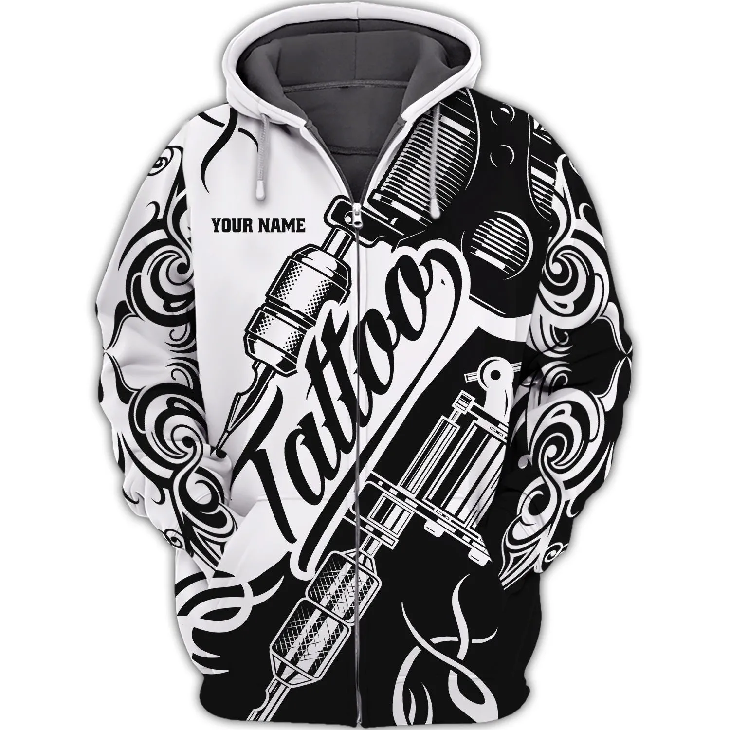 Latest Tattoo Artist Shop Personalized Name 3D Hoodie, 3D Zipper Hoodie