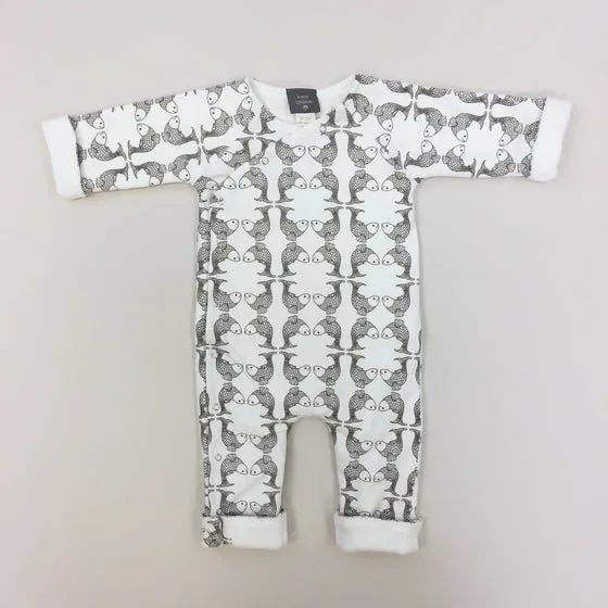 Long Sleeve Kimono Jumpsuit Koi (Sherpa Lining) Kate Quinn