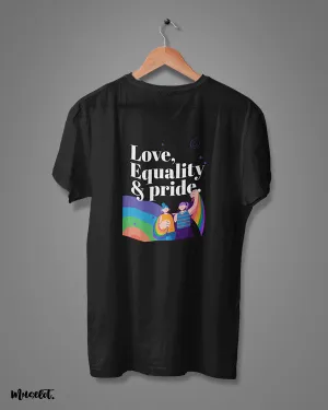 Love, equality and pride printed t shirts
