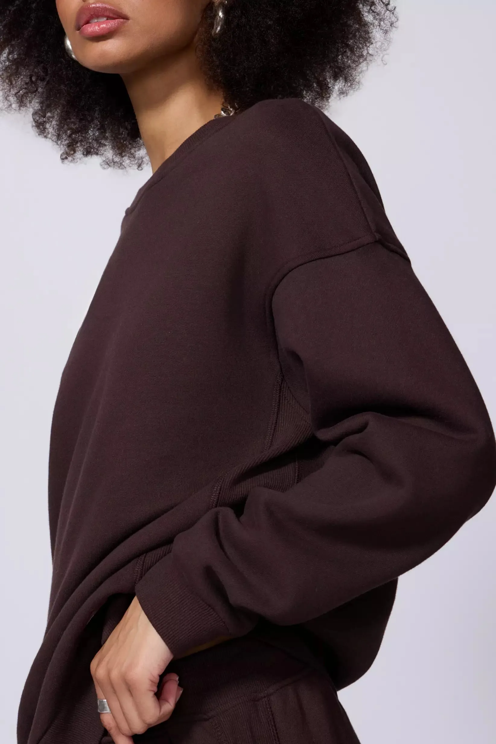 Luxefleece Relaxed Sweatshirt - Chocolate Brown