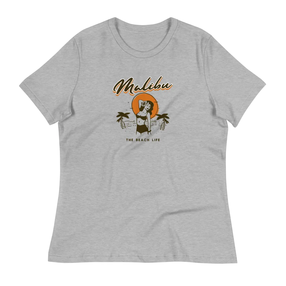 MALIBU BEACH LIFE Women's Relaxed T-Shirt