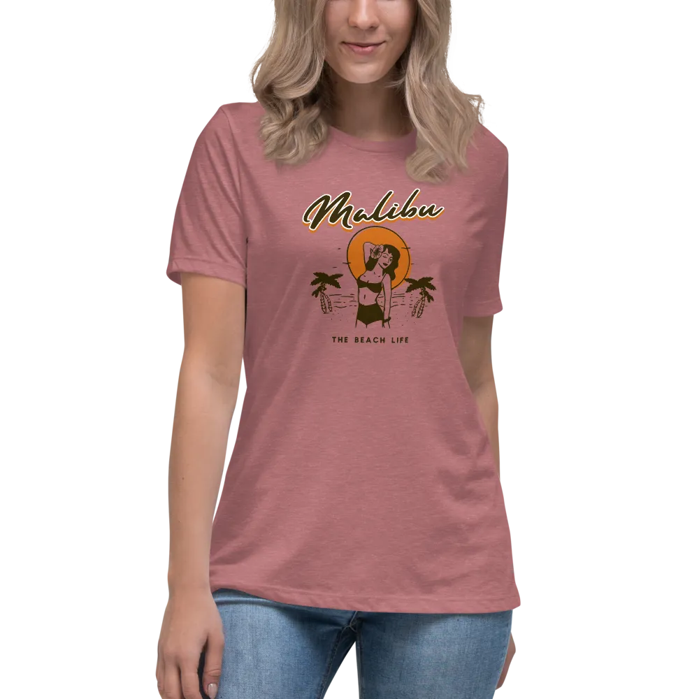 MALIBU BEACH LIFE Women's Relaxed T-Shirt