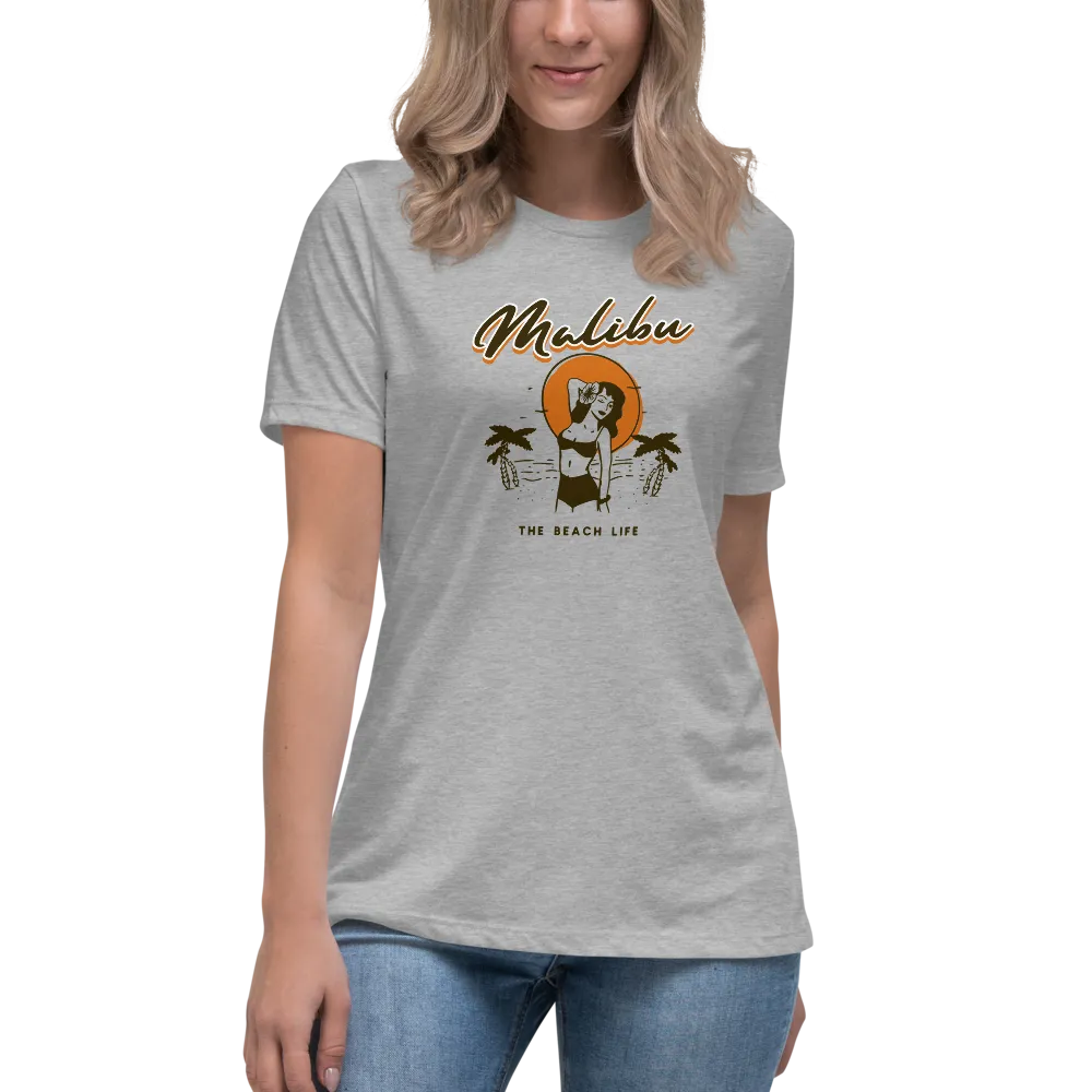 MALIBU BEACH LIFE Women's Relaxed T-Shirt