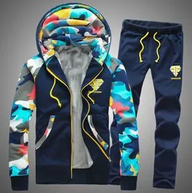 Men's Camouflage Sweat Suits Up To 4XL