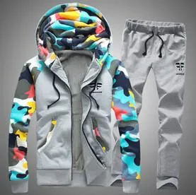 Men's Camouflage Sweat Suits Up To 4XL