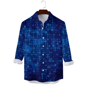 Men's Casual Number Printed Long Sleeve Shirt 2311000596
