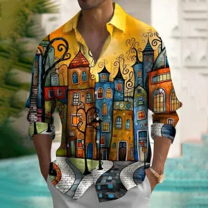 Men's Stylish European Travel Long Sleeve Shirt