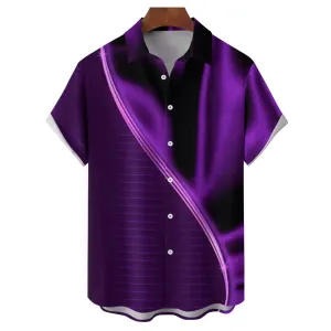 Men's Texture Casual Short Sleeve Shirt 2401000063